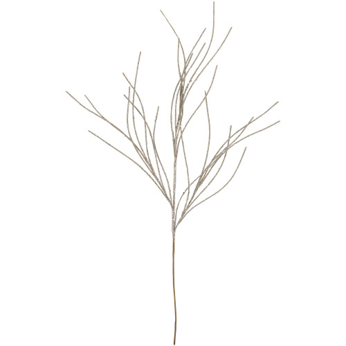36" Champagne Gold Glittered Christmas Twig Spray