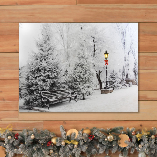 Battery-Operated Lighted Wall Art - Winter Wonderland