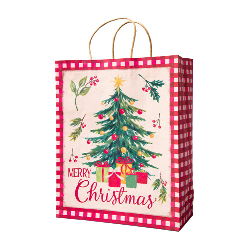 Pack of 12 Assorted Large Christmas Gift Bags with Handle