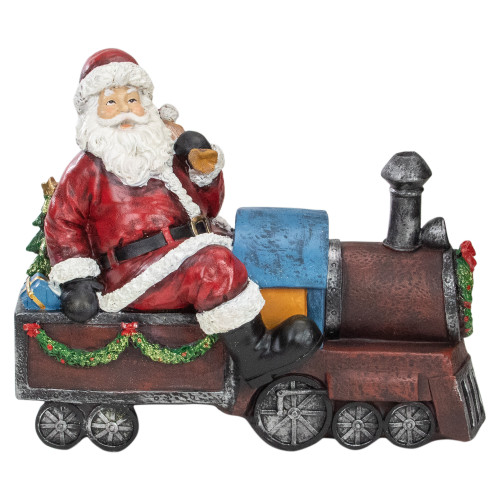 Santa on a Train Christmas Decoration - 14"
