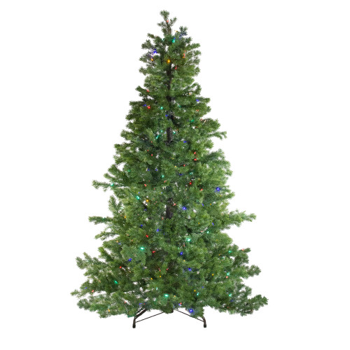 Real Touch? Pre-Lit Green Mountain Pine Artificial Christmas Tree - 6.5' - Dual Color LED