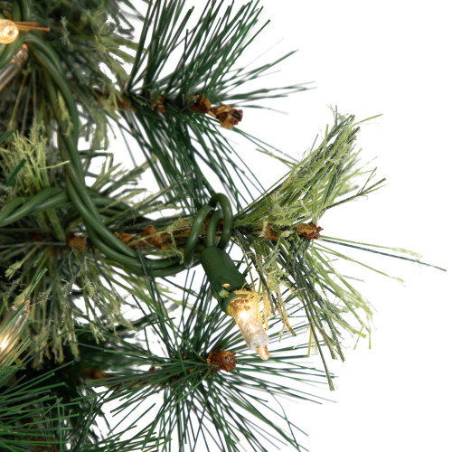 Pre-Lit Country Pine and Mini Pinecone Artificial Christmas Swag - 6' - Clear Lights