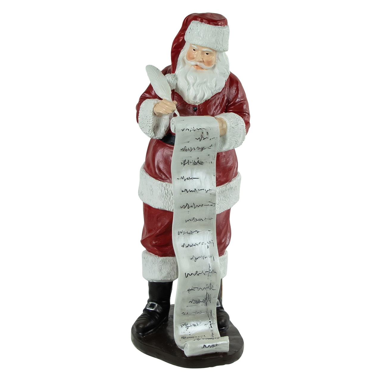 Santa Claus with Naughty or Nice List Christmas Figure - 14"