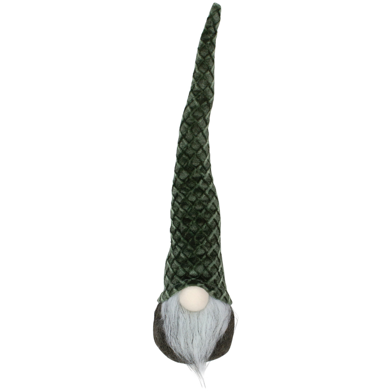 Pointy Hat Gnome Christmas Decoration - 18" - Dark Green