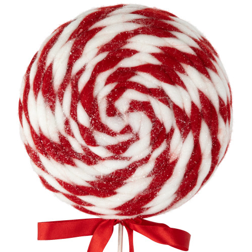 Twisted Yarn Peppermint Lollipop Christmas Pick - 19.25"