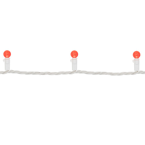 LED G12 Berry Christmas Lights - Red - 16' White Wire -50 ct