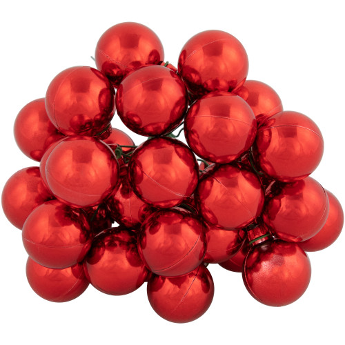6.75" Shiny Red Shatterproof Ball Ornament Christmas Pick