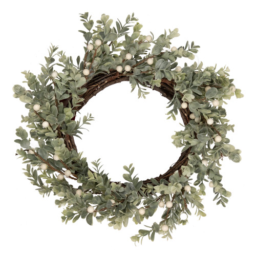 Real Touch?? Berry and Eucalyptus Christmas Wreath - 18" - Unlit