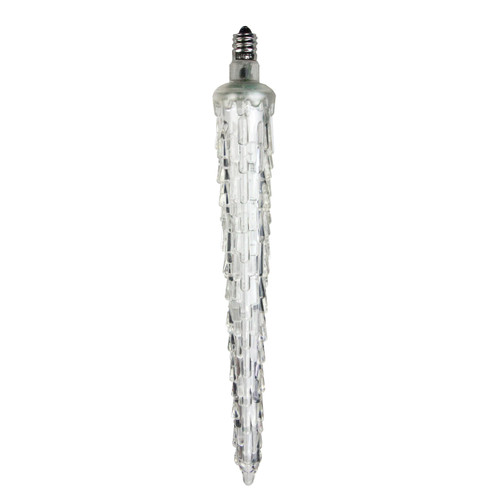 Commercial Steady Burning C7 LED Christmas Icicle Light Bulb - Cool White - 7"
