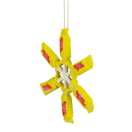 4" Sugar Daddy Lollipop Snowflake Christmas Ornament