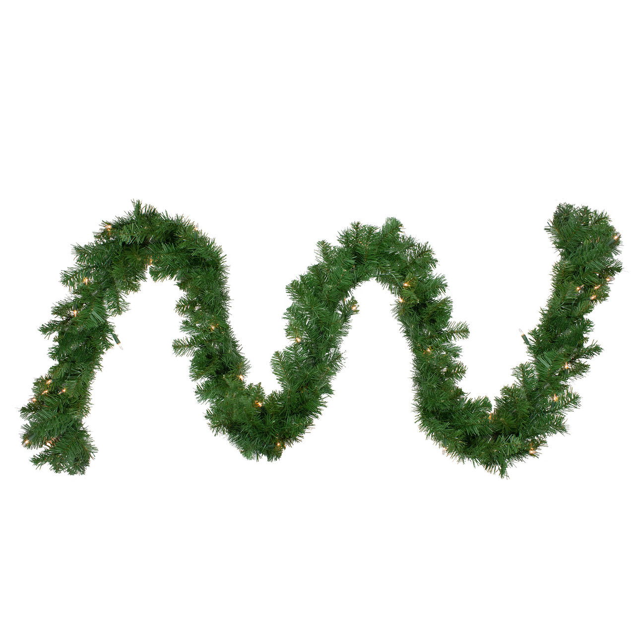 Pre-Lit Windsor Pine Artificial Christmas Garland - 9' x 10" - Clear Lights
