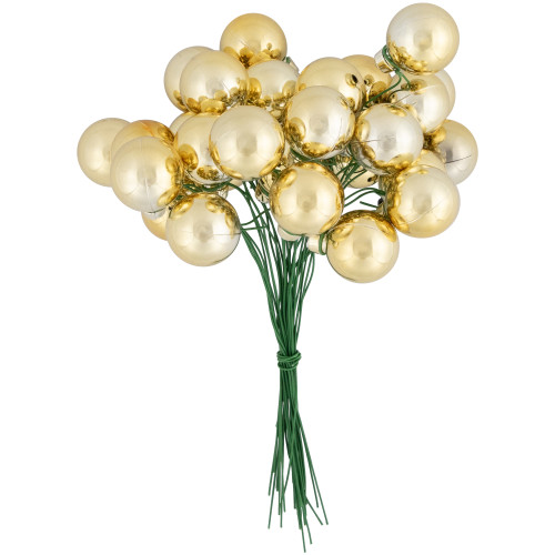 6.75" Gold Shatterproof Ball Ornament Christmas Pick