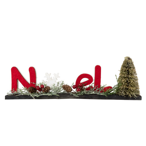 Noel with Snowflake Christmas Decoration - 14"
