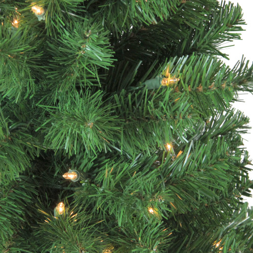 Pre-Lit Slim Noble Fir Artificial Christmas Tree - 4' - Clear Lights