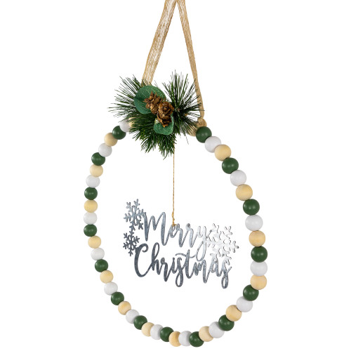 12" Beaded Merry Christmas Wall Decoration