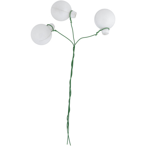 6.75" Shiny Red and White Shatterproof Ball Ornament Christmas Pick