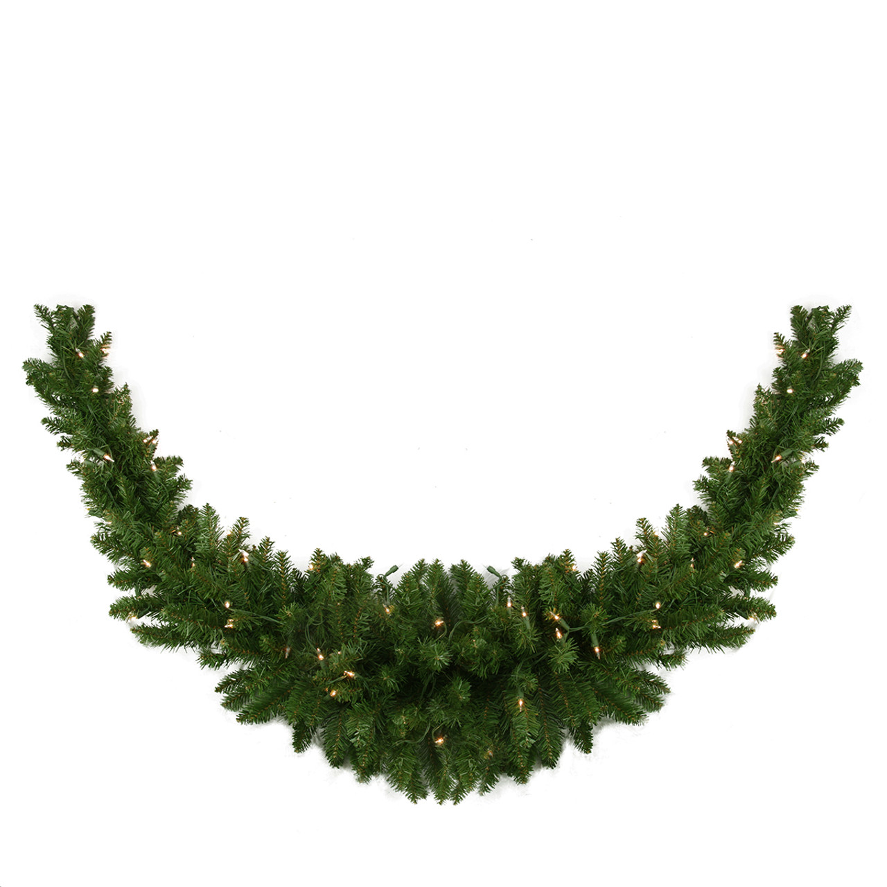 Pre-Lit Eastern Pine Artificial Christmas Swag - 60" - Clear Lights