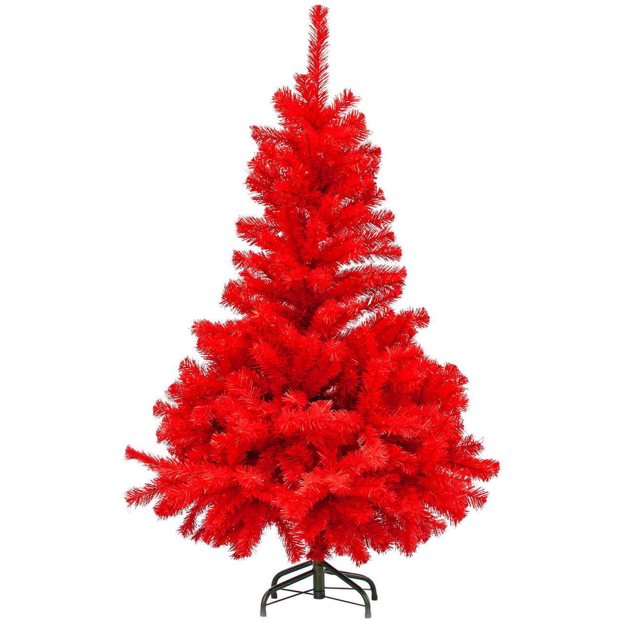 Full Pine Artificial Christmas Tree - 4' - Scarlet Red - Unlit