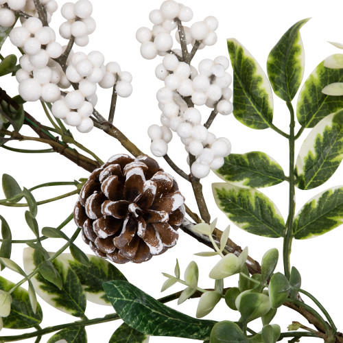 Real Touch?? Frosted Pinecones Artificial Christmas Garland - 5' x 10" - Unlit