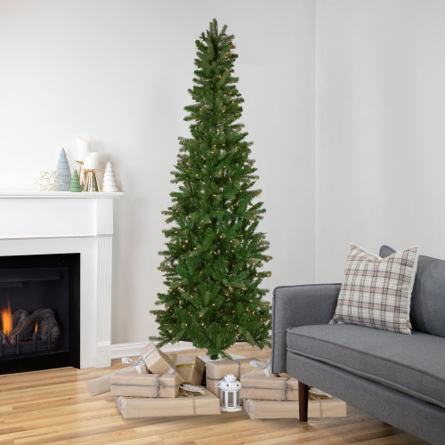 7.5' Pre-Lit Wicklow Noble Fir Artificial Christmas Tree, Clear Lights