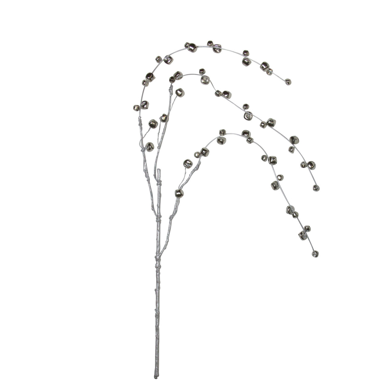 41" Silver Hanging Jingle Bell Artificial Christmas Spray