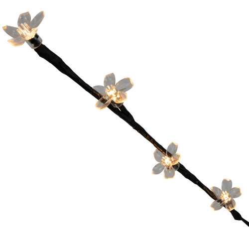 Set of 3 Pre-Lit Cherry Blossom Artificial Tree Branches, 72 Warm White LED Lights