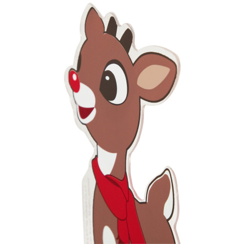 8" Rudolph in Red Scarf Double Sided Gel Window Cling Decoration