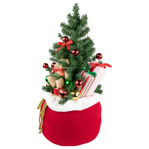 32" LED Lighted Santa's Christmas Gift Sack Decoration