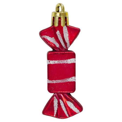 8ct Red and White Peppermint Shatterproof Christmas Ornaments 2.25"