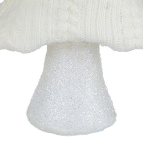 Cable Knit Christmas Tree Decoration - 16.75" - Cream