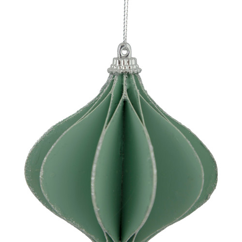 4.25" Glittered Green Onion Christmas Ornament