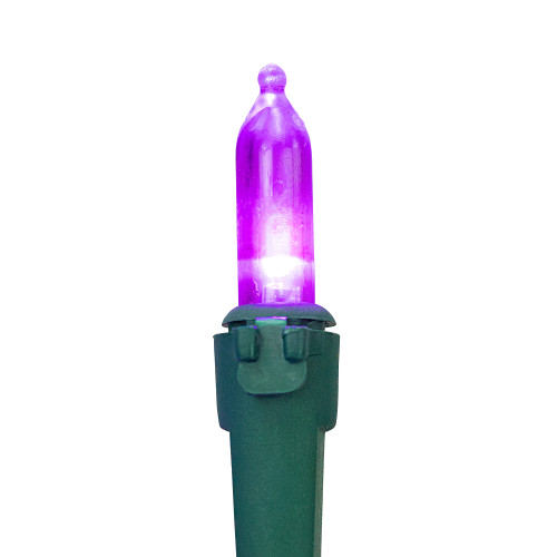 LED Mini Christmas Lights - Purple -33' Green Wire - 100ct