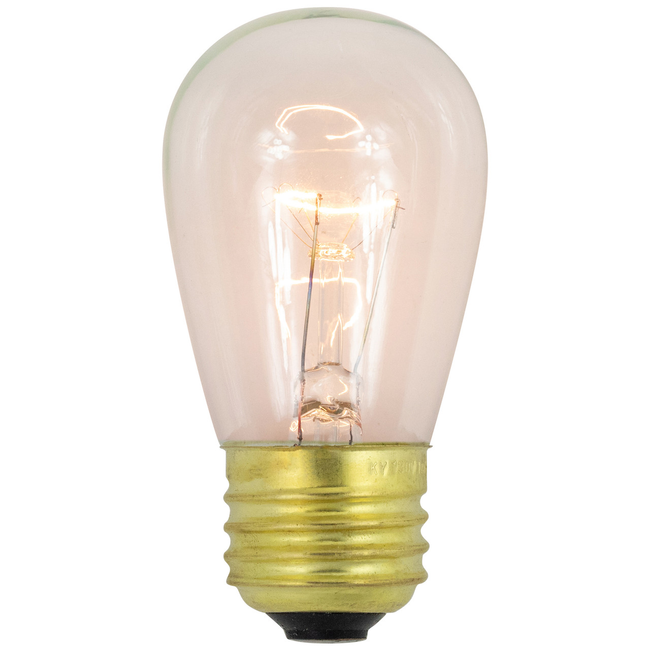 Pack of 25 Incandescent S14 Clear Christmas Replacement Bulbs