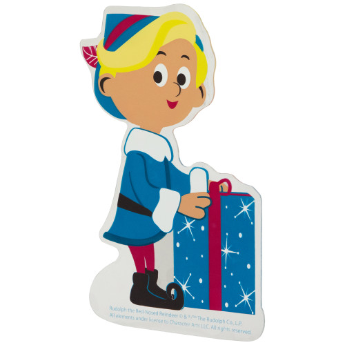 7" Hermey with Christmas Present Double Sided Gel Window Cling Decoration
