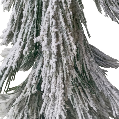 Heavily Flocked Pine Sprig Artificial Christmas Tree - 47"