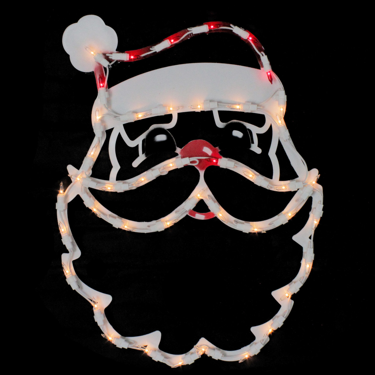 Lighted Santa Claus Christmas Window Silhouette - 17.5 Inch