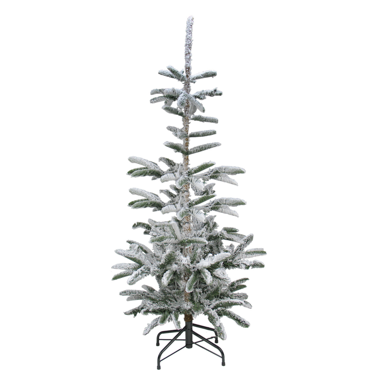 Real Touch?? Slim Flocked Nordmann Fir Artificial Christmas Tree - Unlit - 7.5'