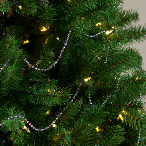 15' x 0.25" Shiny Sky Blue Beaded Artificial Christmas Garland - Unlit