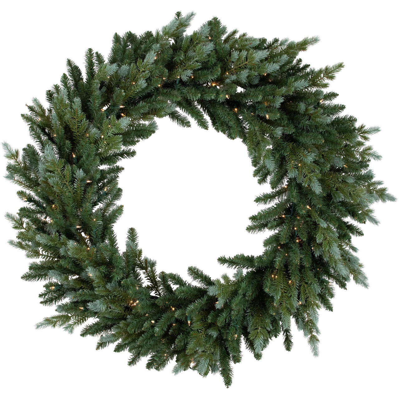 Real Touch?? Pre-Lit Blue Spruce Artificial Christmas Wreath - 48" - Clear Lights