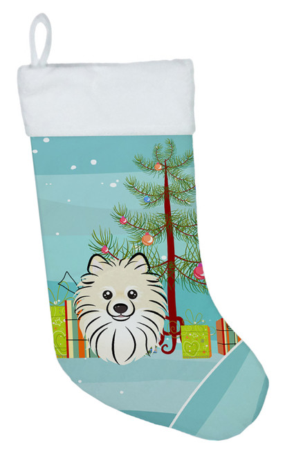 Christmas Tree and Pomeranian Christmas Stocking BB1579CS