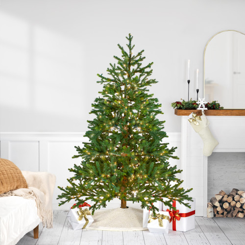Real Touch?? Pre-Lit Full Northern Pine Artificial Christmas Tree - 6.5' - Clear LED Lights