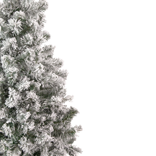 6.5' Heavily Flocked Madison Pine Artificial Christmas Tree, Unlit