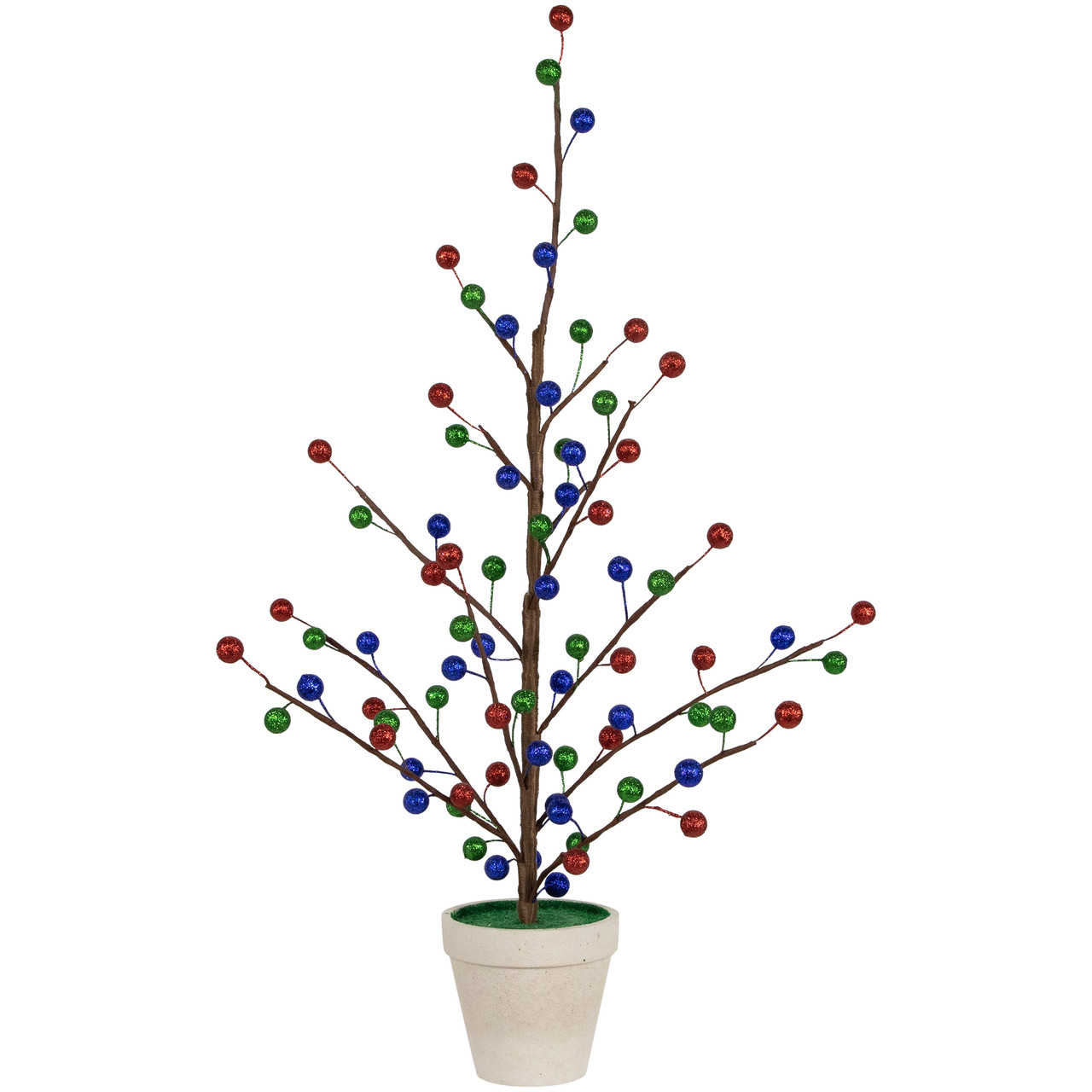 Glittered Ball Ornament Artificial Christmas Tree - Unlit - 24"