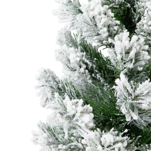 Flocked Angel Pine Artificial Mini Christmas Tree - 19" - Unlit