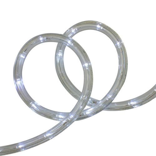 LED White Twinkle Christmas Rope Lights - 18 ft Clear wire