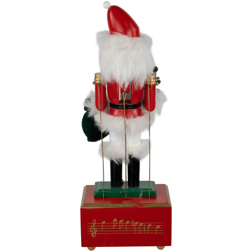 Animated and Musical Santa Christmas Nutcracker with Bear - 12"