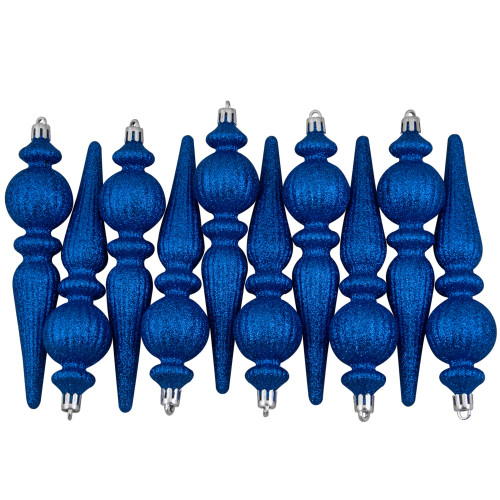 75ct Blue and Silver Shatterproof 3-Finish Christmas Ball Ornaments