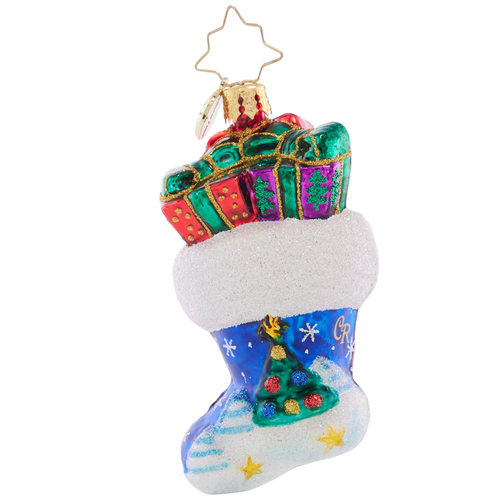 Christopher Radko Night Before Christmas Stocking Gem Glass Christmas Ornament 1021430