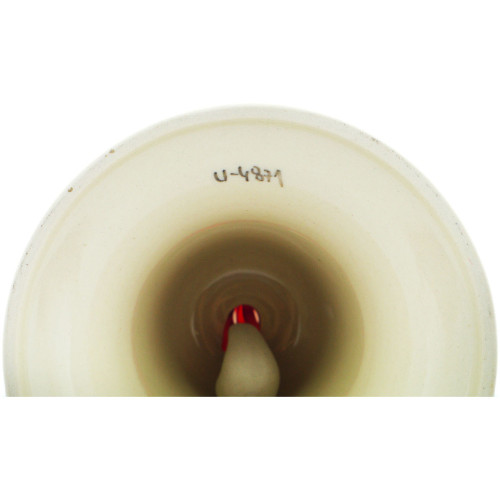 Polmedia Polish Pottery Bell Ornament 4" Spearmint Fresh