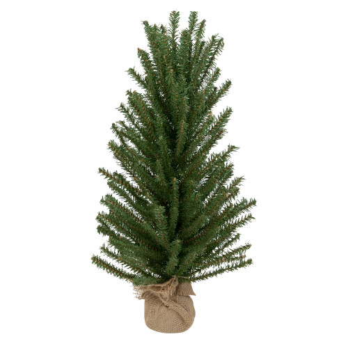 Traditional Scottsdale Mini Pine Artificial Christmas Tree with Burlap - 24" - Unlit